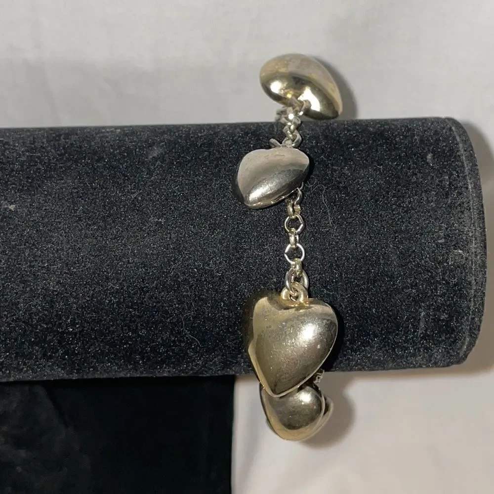 Chain Bracelets with Heart Charms